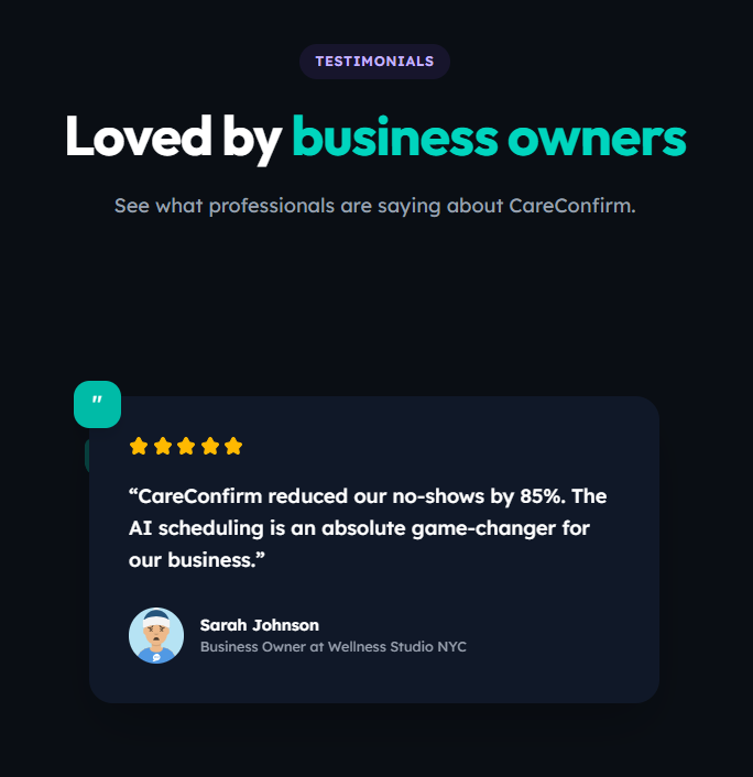 CareConfirm - Screenshot 4 showing product features and functionality
