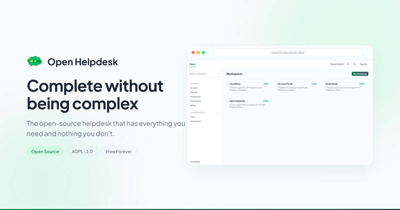 Open Helpdesk screenshot 1