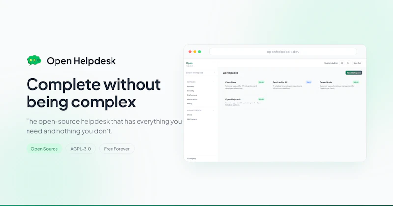 Open Helpdesk screenshot 1
