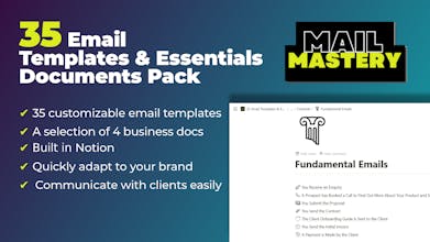 35 Email Templates & 4 Business Doc Pack gallery image