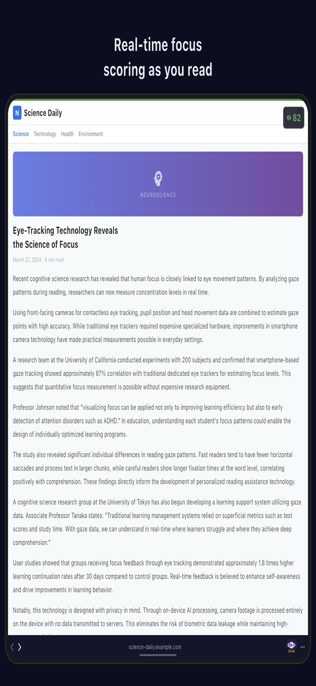 Gaze Browser-Focus Flow Reader gallery image