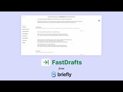 startuptile FastDrafts from Briefly-Write a better marketing brief 9x faster