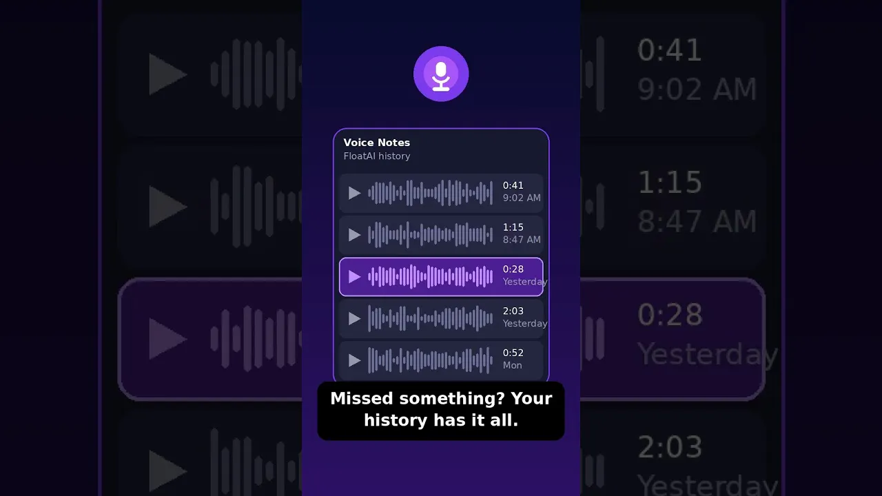 FloatAI: ai voice to text gallery image