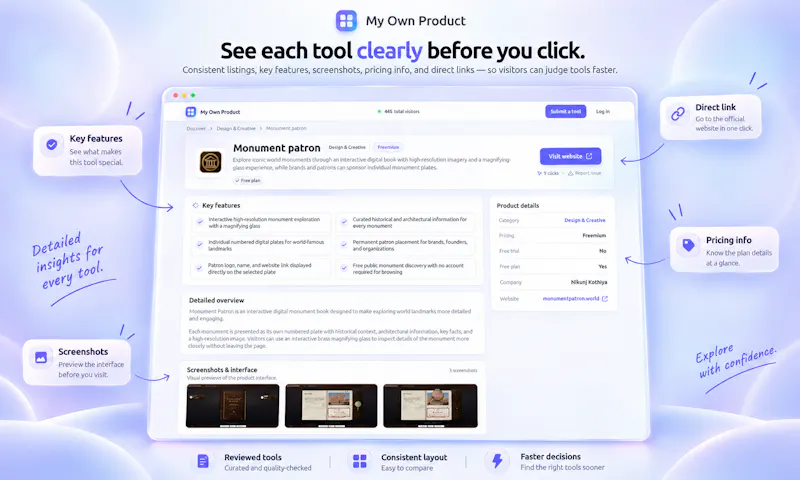 My Own Product screenshot 2