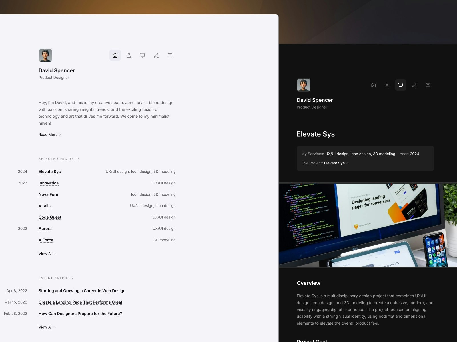 Wee — Minimal Portfolio & Blog Template - Main product screenshot demonstrating key features and user interface