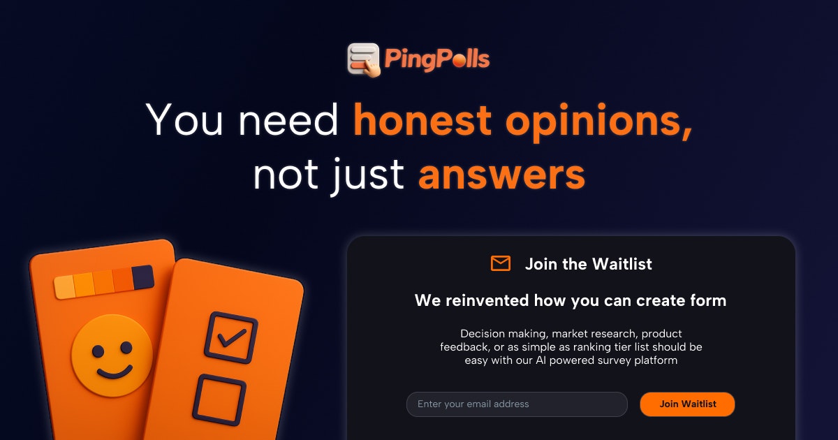 PingPolls - AI Form and surveys for everyone, but efficient media 2