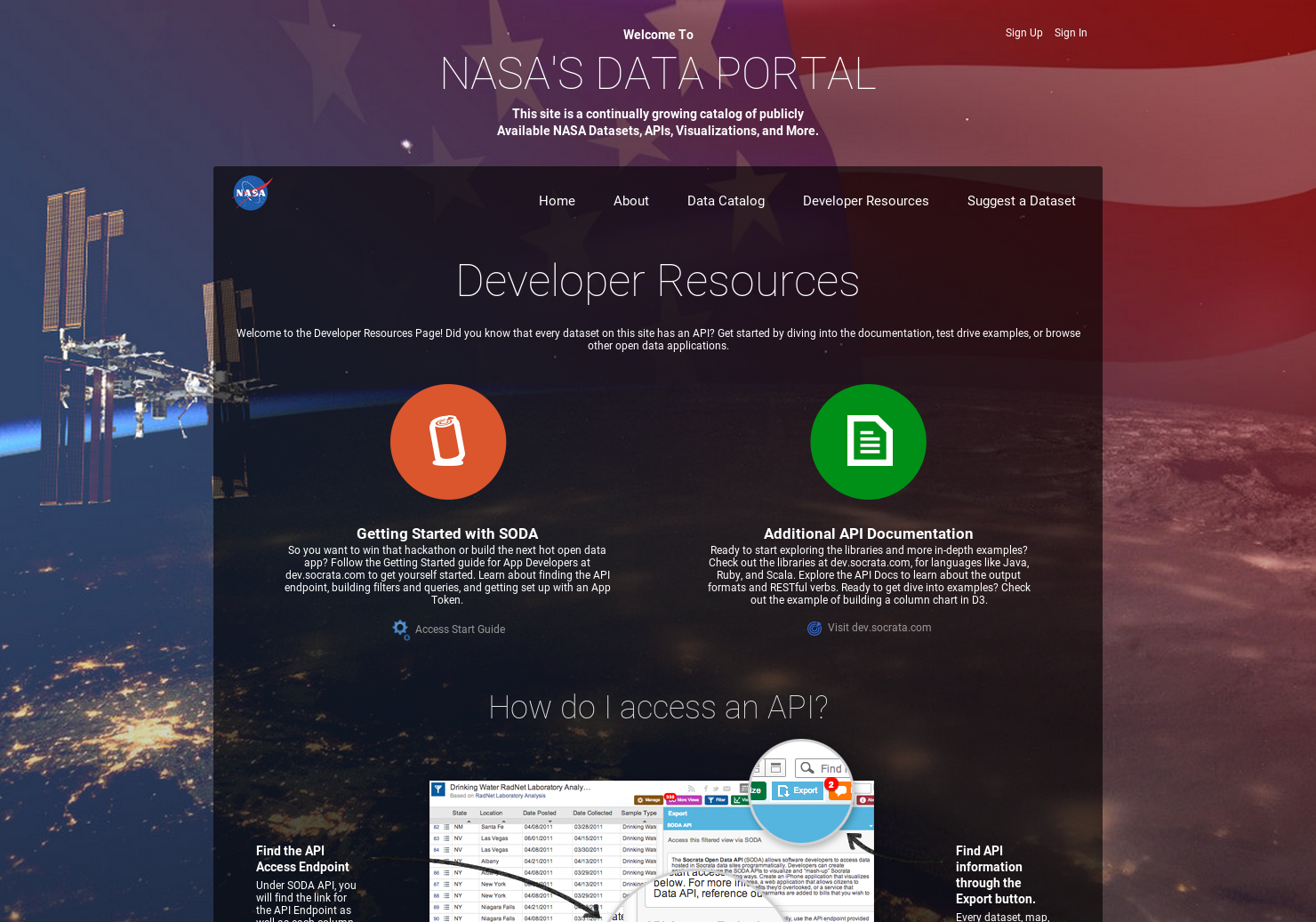 NASA Open Data API