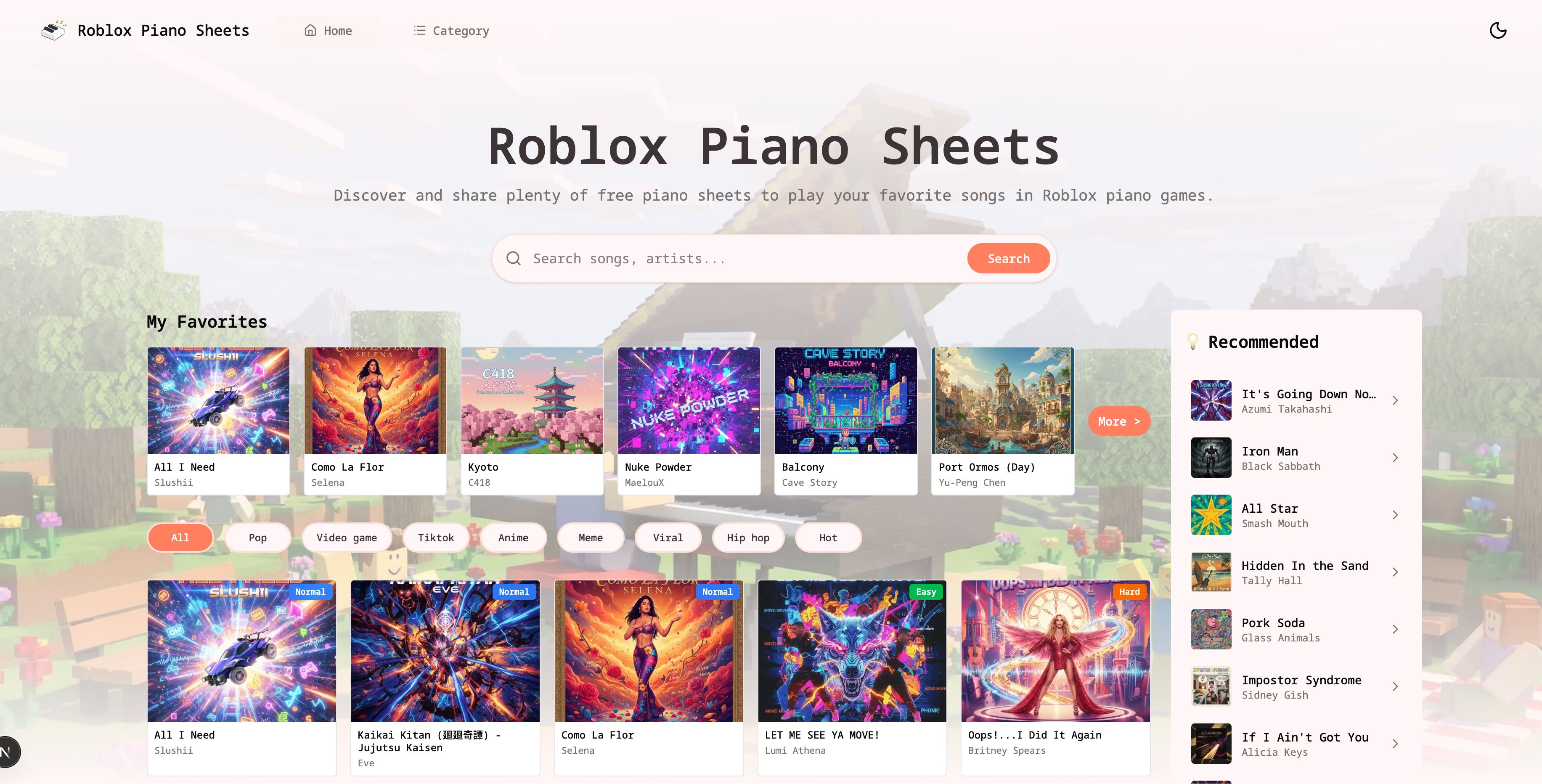 gamepianosheets - Main product screenshot demonstrating key features and user interface