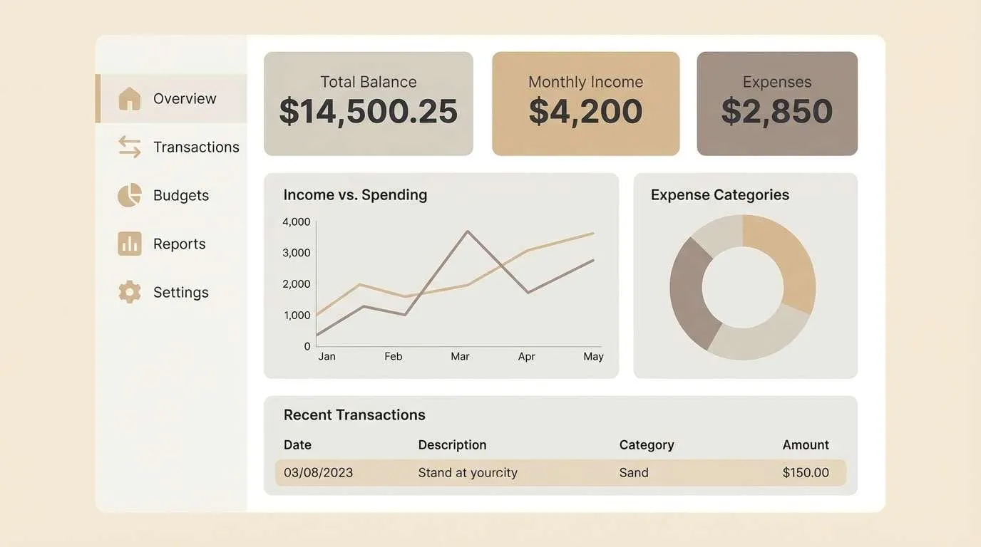 Cream Linen Digital Planner UI gallery image