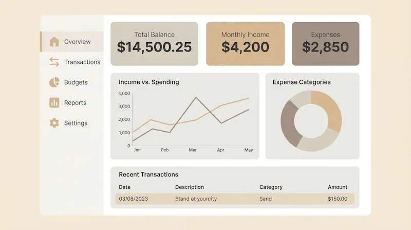 Cream Linen Digital Planner UI screenshot 3