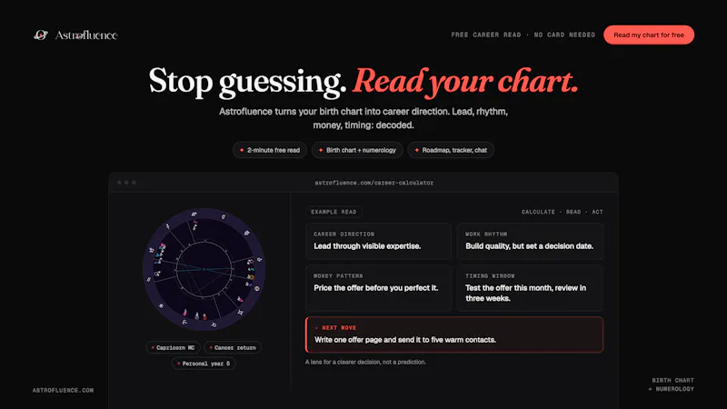 Astrofluence screenshot 1