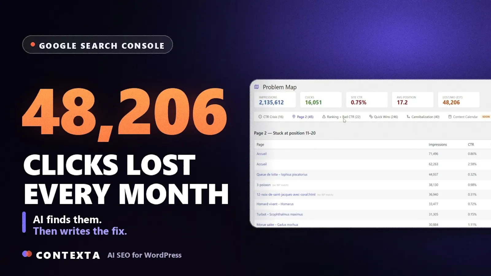 Contexta — AI SEO Editor for WordPress screenshot 1 (video preview)