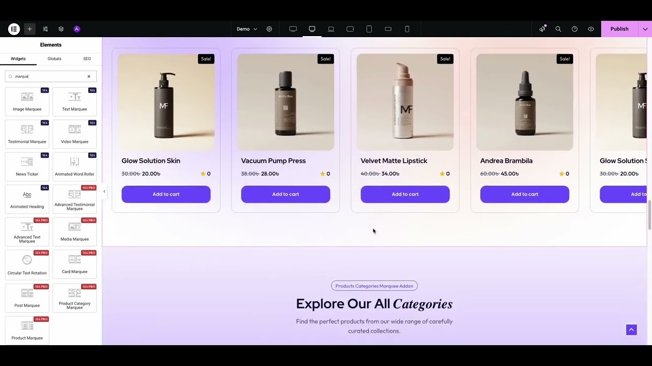 Marquee Addons for Elementor  gallery image