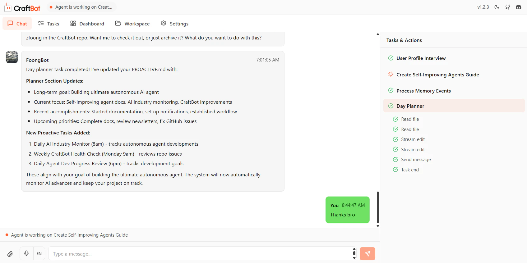 CraftBot screenshot 6