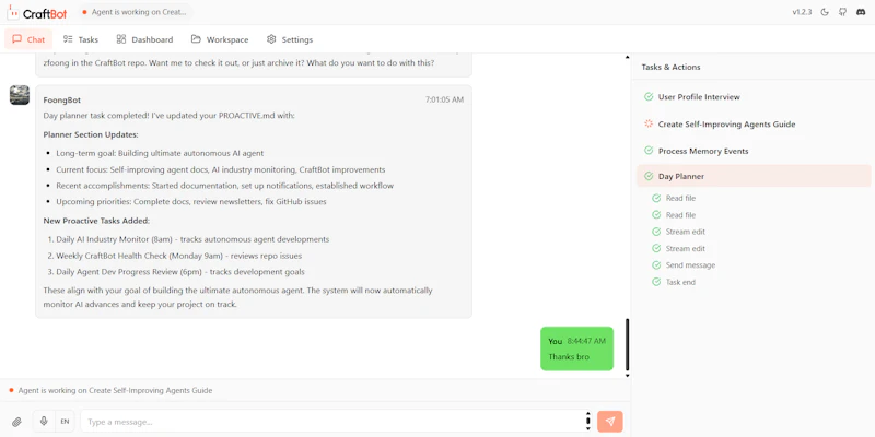 CraftBot screenshot 7