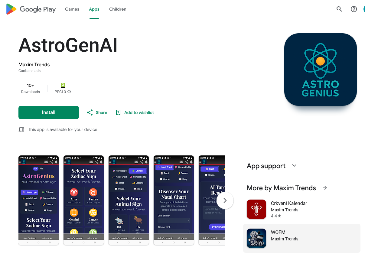 Astro Genius – AI Astrology App gallery image