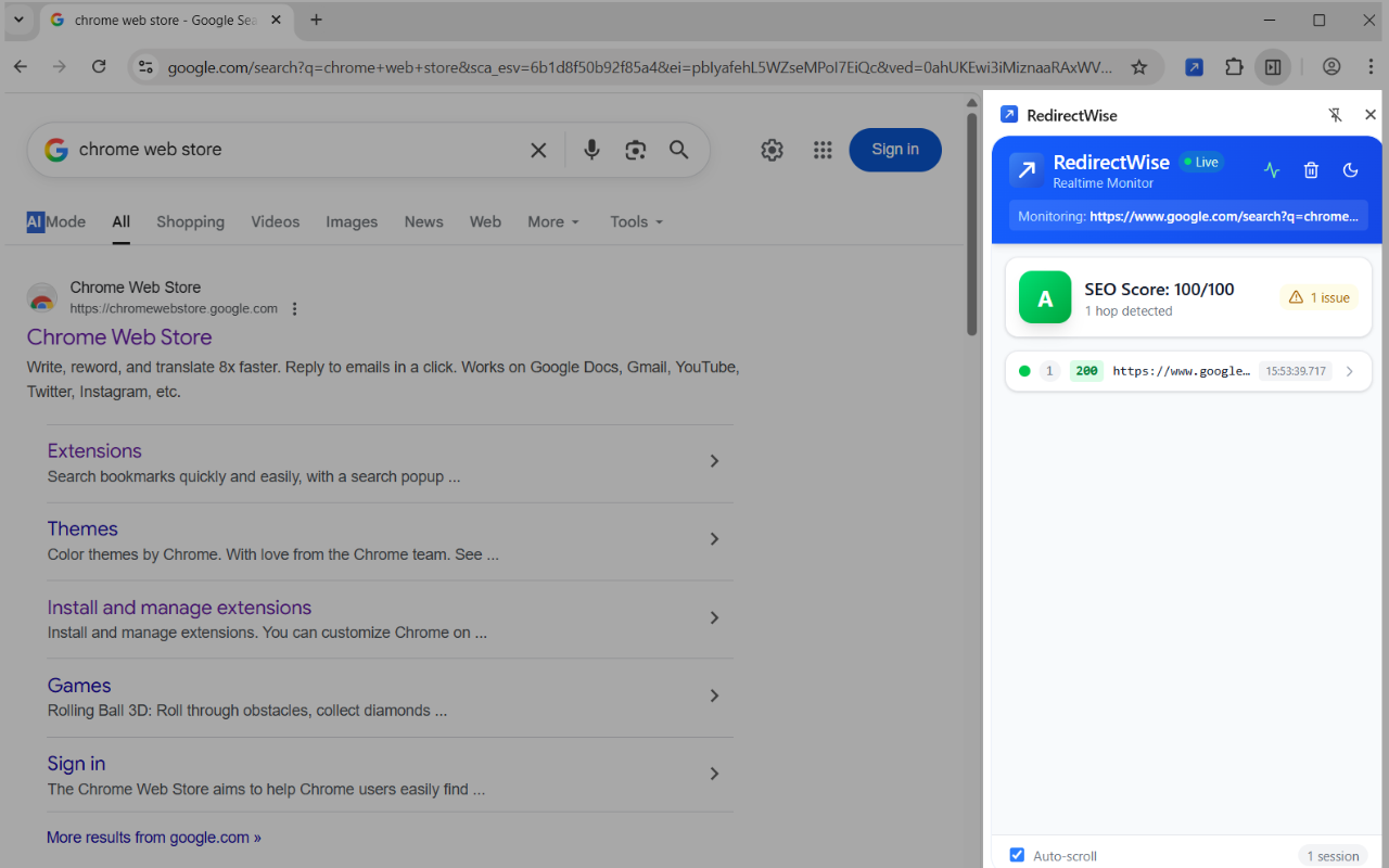 RedirectWise - Screenshot 2 showing product features and functionality