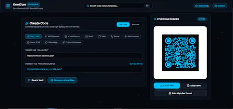 OmniCore qr and barcode scanner/generate gallery image
