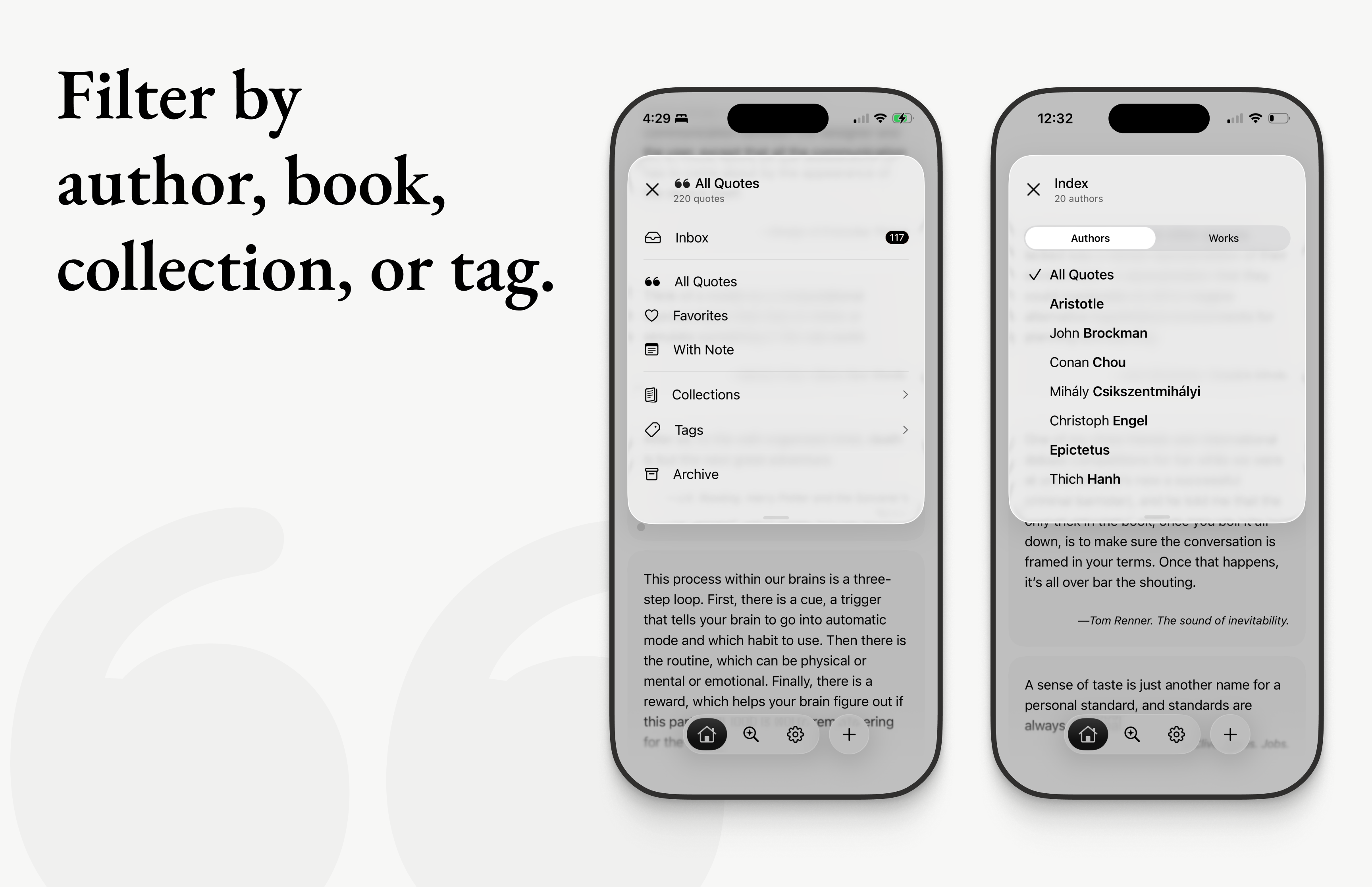 Média Citations pour iOS - Capturez, organisez, rappelez-vous et vivez vos citations préférées 7