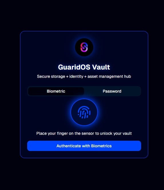 Privacy-first operating system for Web3 - Guaridos dashboard medya 3