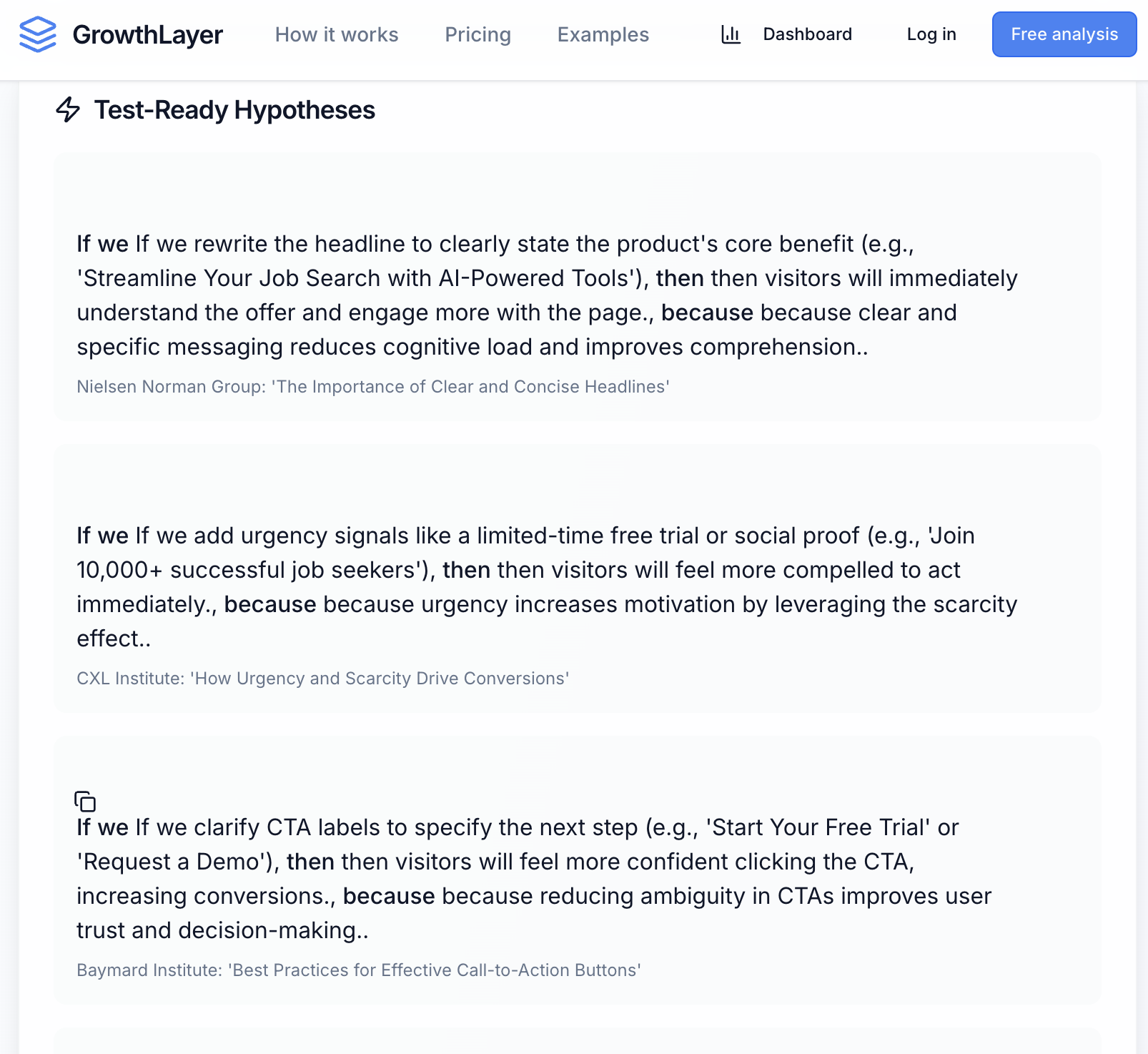 GrowthLayer.app - Screenshot 4 showing product features and functionality