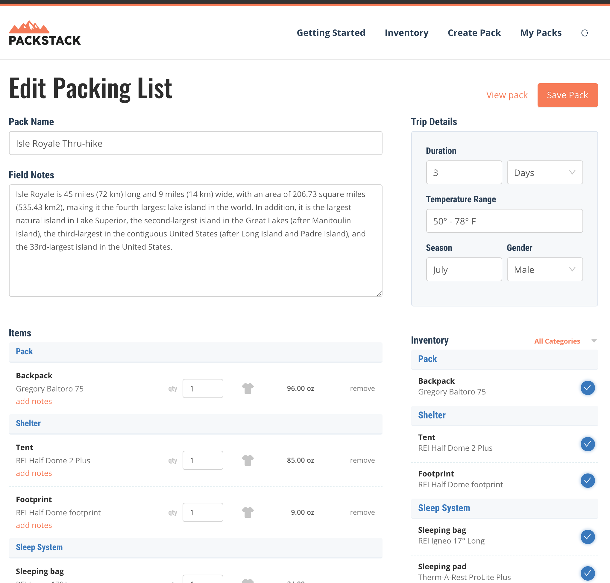 Packstack gallery image
