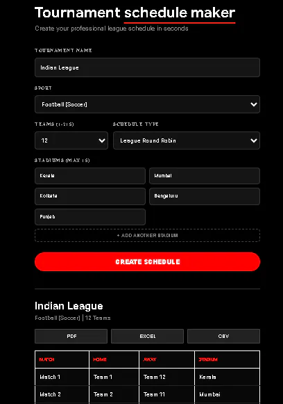 SPORTS Schedule Maker gallery image
