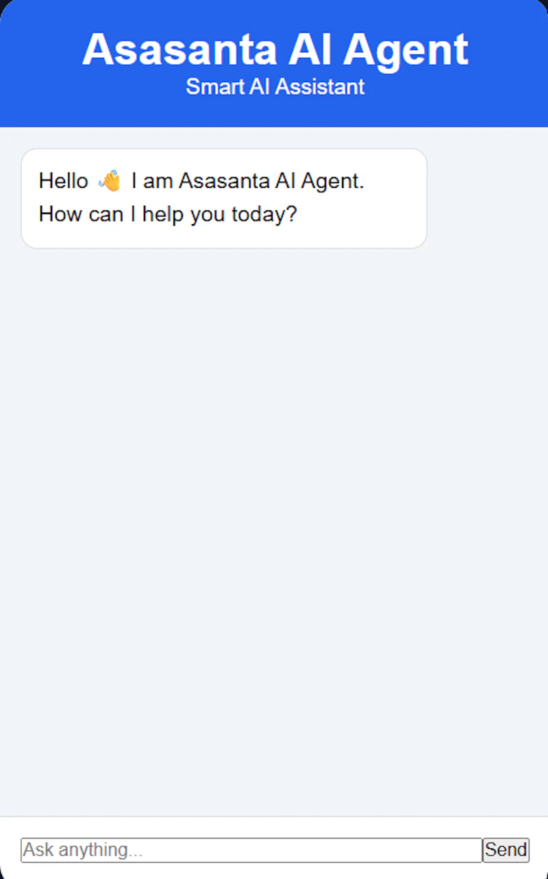 Asasanta AI Agent screenshot 2