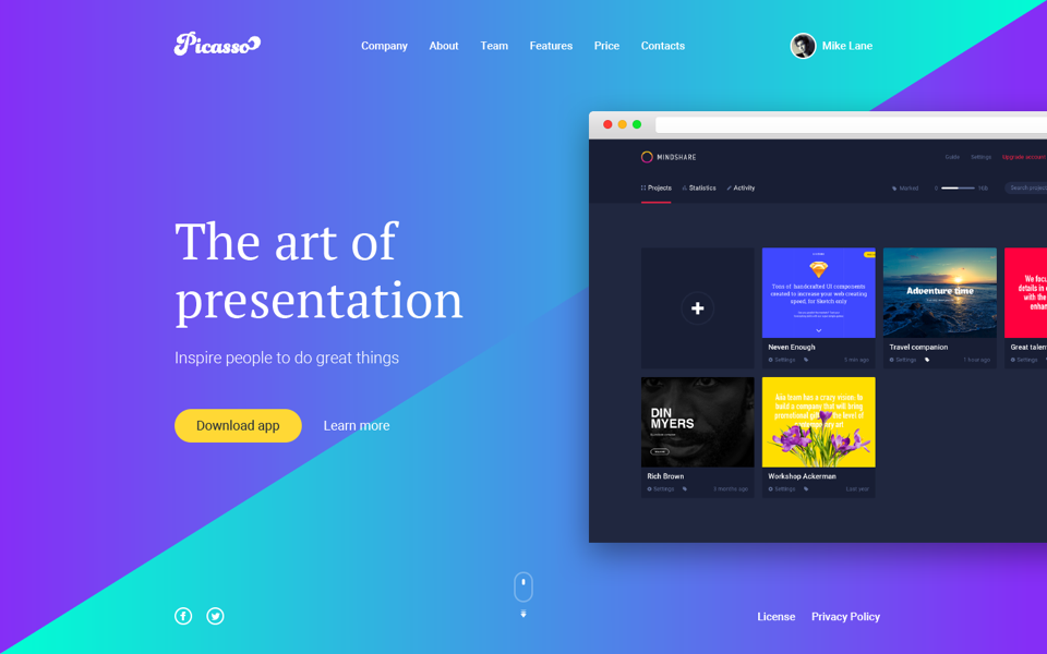 PIcasso Landing UI Kit gallery image