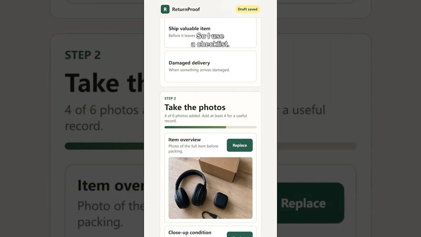 ReturnProof screenshot 1 (video preview)
