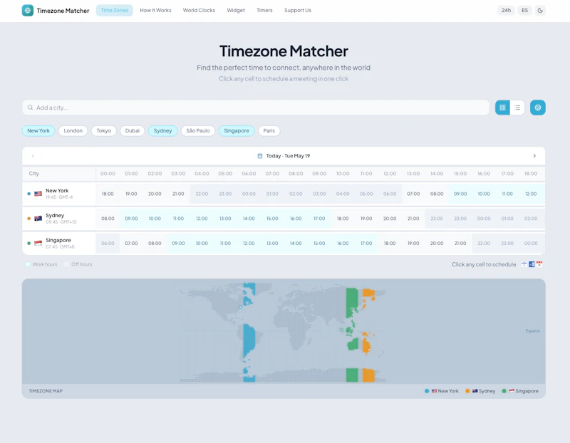 Timezone Matcher screenshot 2