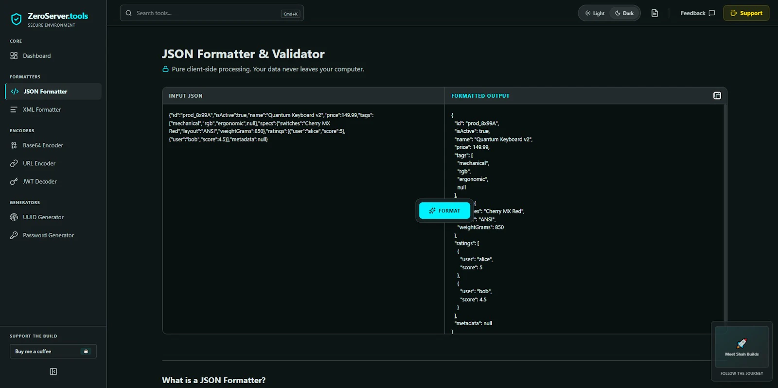 ZeroServer.tools screenshot 2