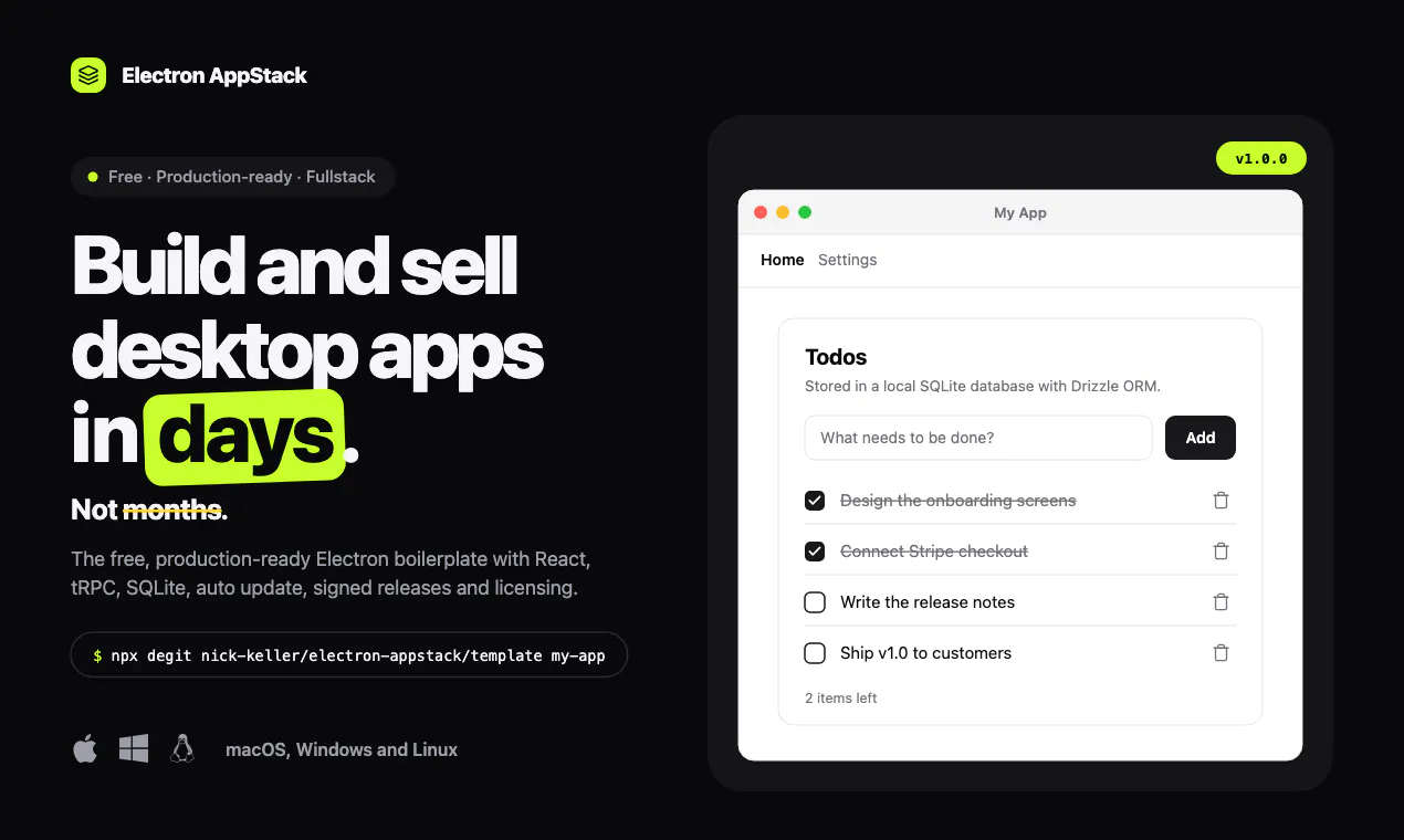 Electron AppStack gallery image
