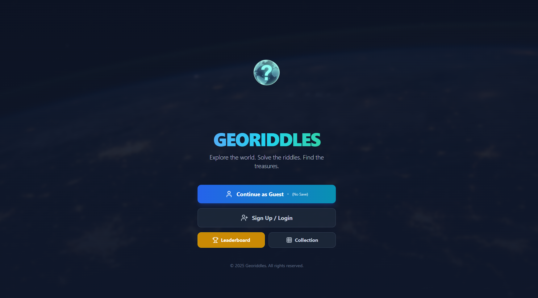 georiddles - Main product screenshot demonstrating key features and user interface