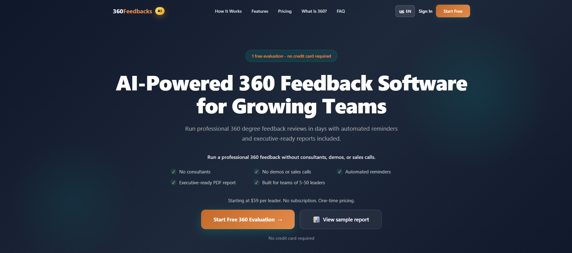 360Feedbacks - Main product screenshot demonstrating key features and user interface