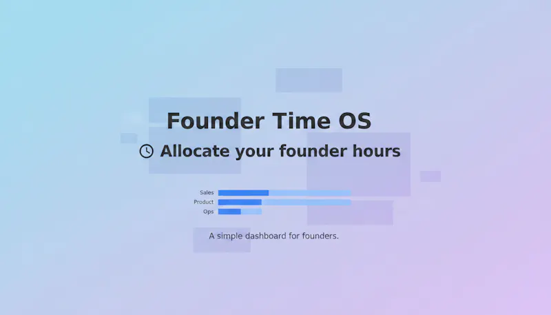 Founder Time OS  screenshot 1