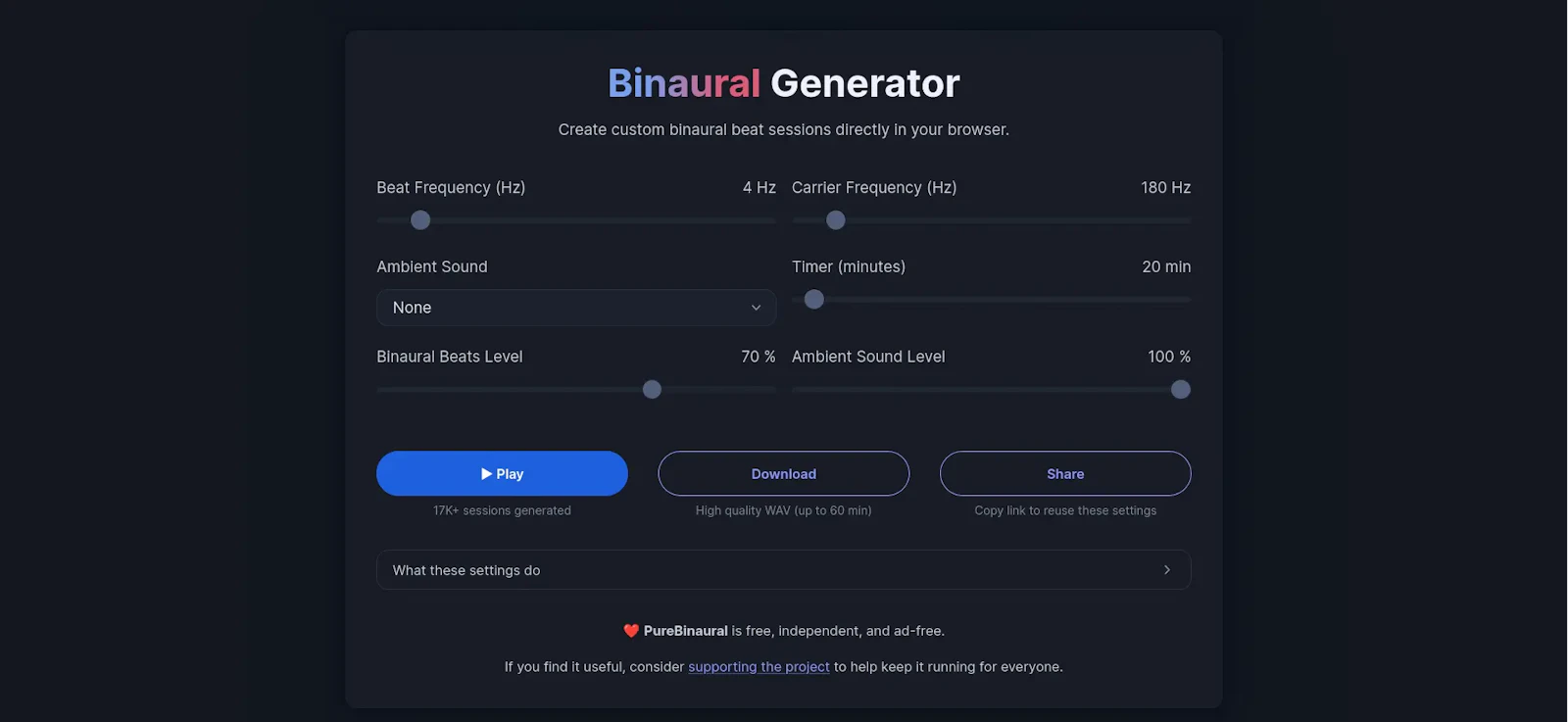 PureBinaural screenshot 2