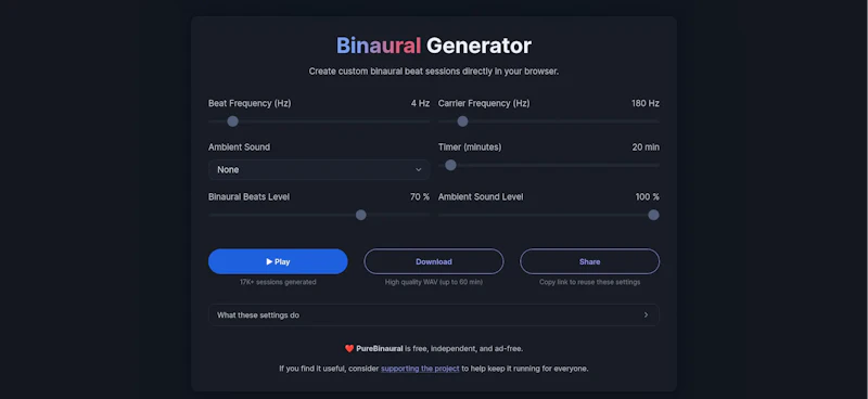 PureBinaural screenshot 2
