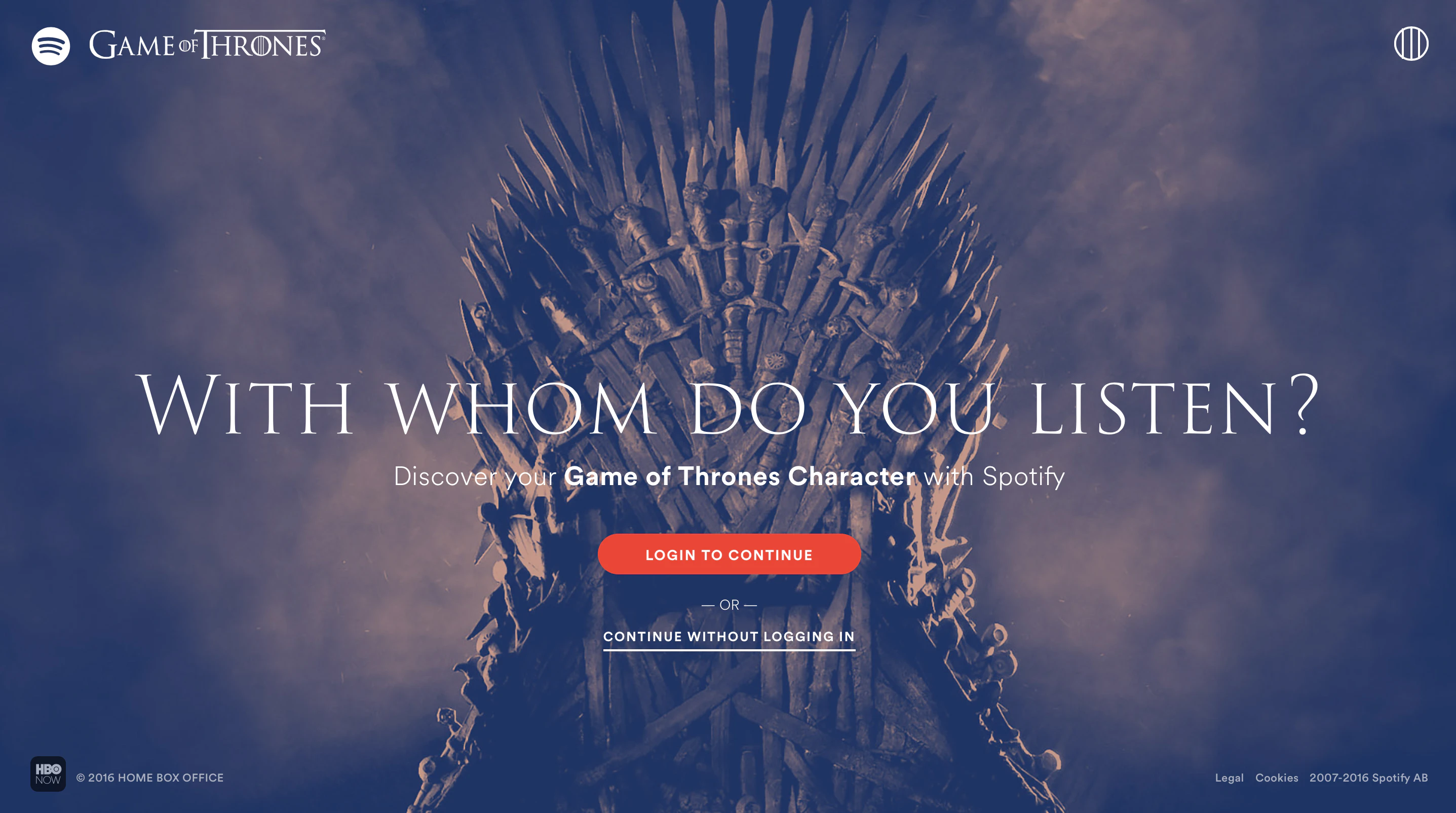 Spotify Game of Thrones