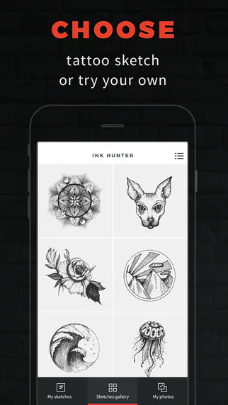 App for virtual tatoos in Augmented reality