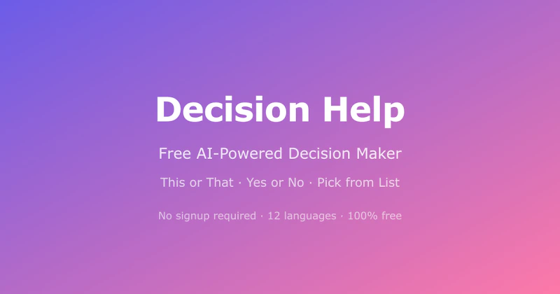 Decision Help screenshot 1
