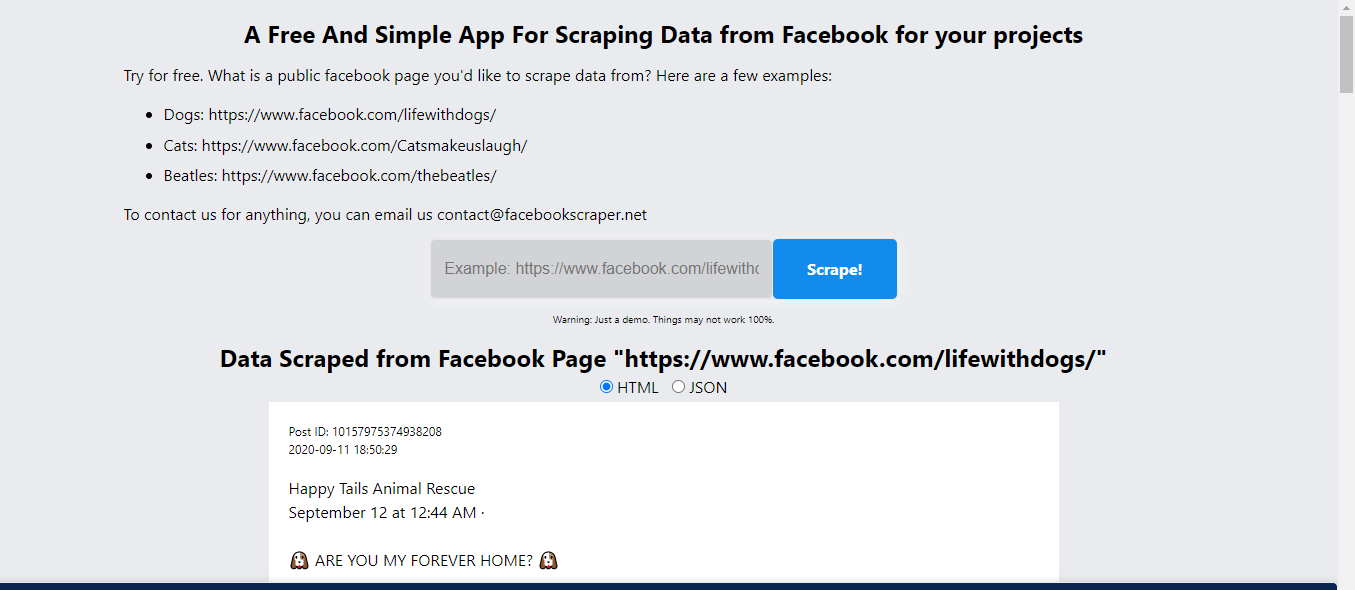Free Facebook Scraper gallery image