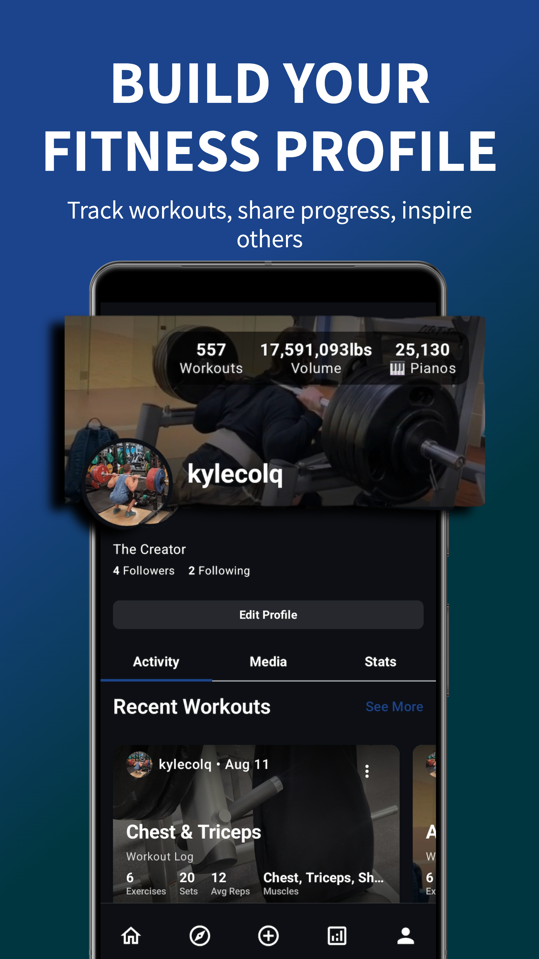 45lbs AI Workout Tracker - Complete fitnessplatform - AI, Community, Analytics media 5