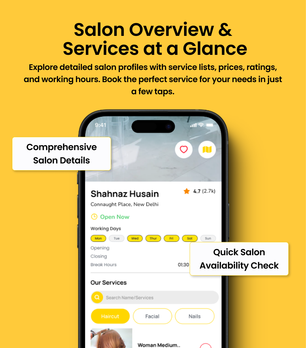 Vreemdeling - Een salon -afspraak met boeking -app media 3