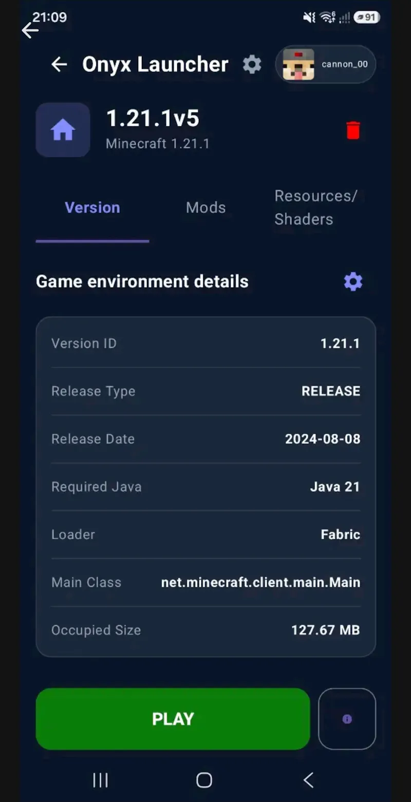 Onyx launcher→minecraft launcher nadroid screenshot 3