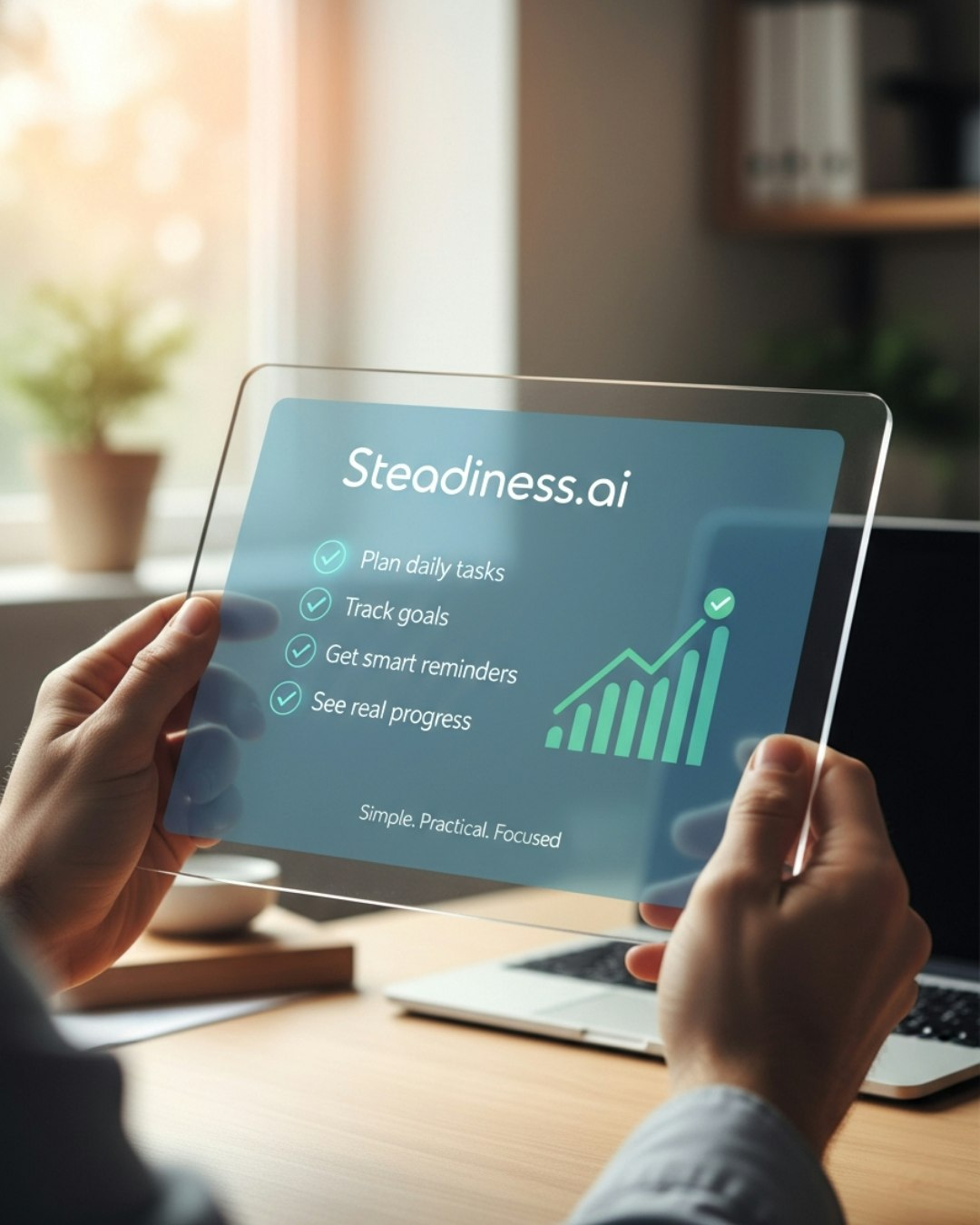 Steadiness.ai - Main product screenshot demonstrating key features and user interface