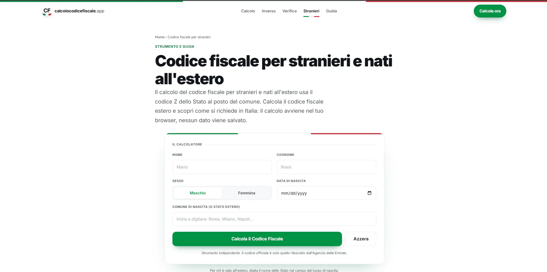 Calcolo Codice Fiscale gallery image