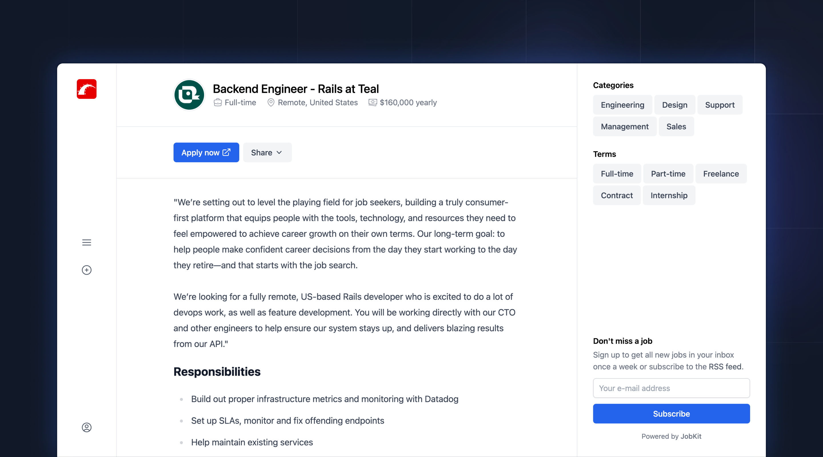 Jobkit - Topluluğunuz için bir iş panosuna ev sahipliği yapın medya 4
