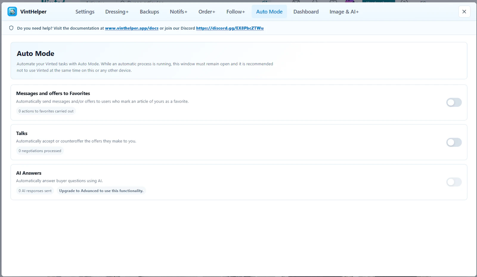 VintHelper screenshot 2