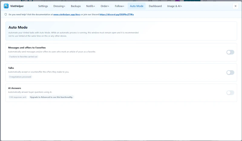 VintHelper screenshot 2